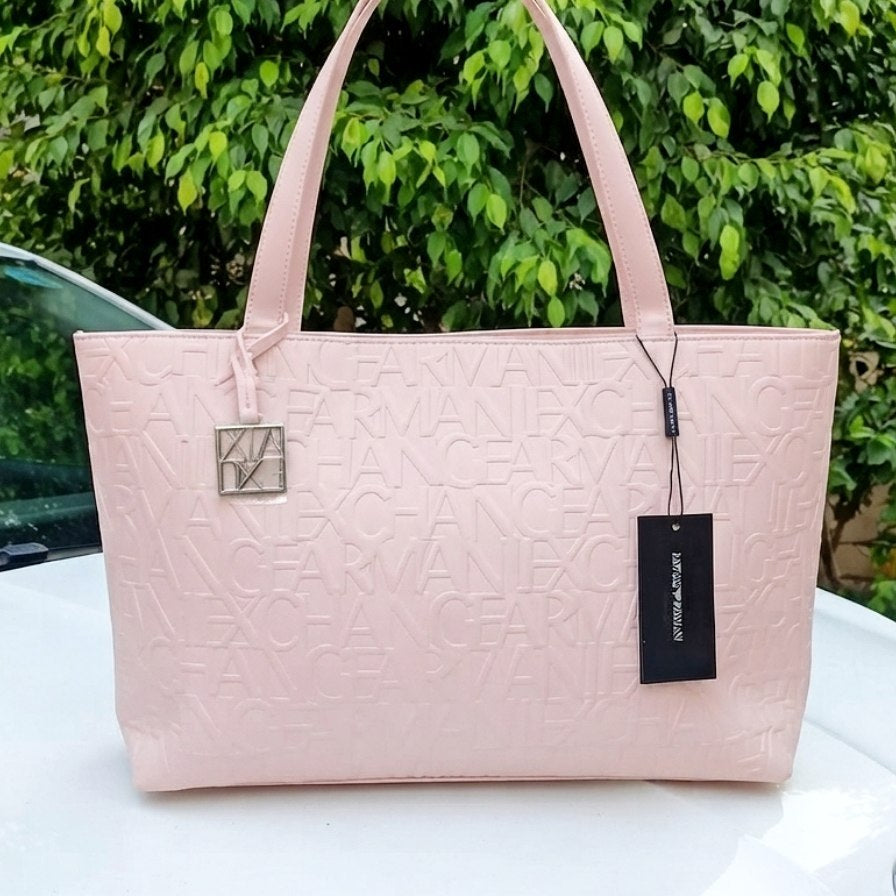 Emporio Armani Embossed Logo Tote Bag in Navy Blue 👜✨