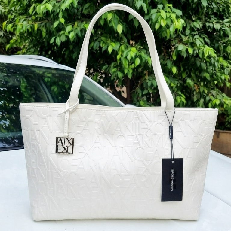 Emporio Armani Embossed Logo Tote Bag in Navy Blue 👜✨