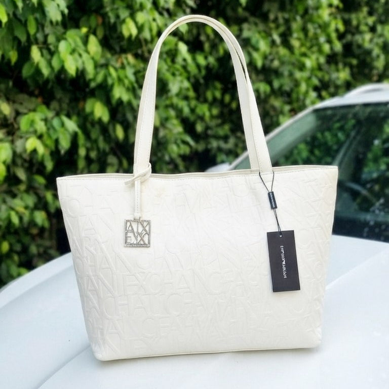 Emporio Armani Embossed Logo Tote Bag in Navy Blue 👜✨