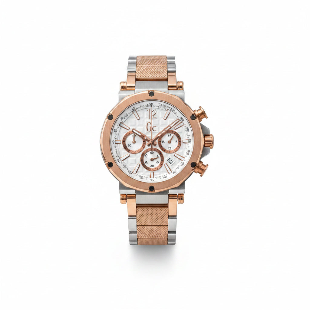 Gc Collection Two Tone Stainless Steel Chronograph Watch