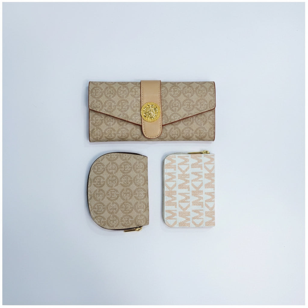 Monogram Chic Wallet and Pouch Trio Gift Set