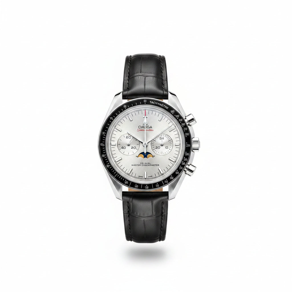 Omega Speedmaster Master Chronometer with Moon Phase and Leather Strap