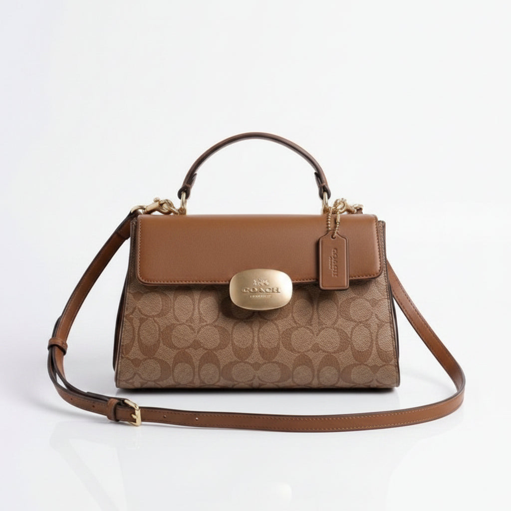 Coach Signature Monogram Top Handle Satchel