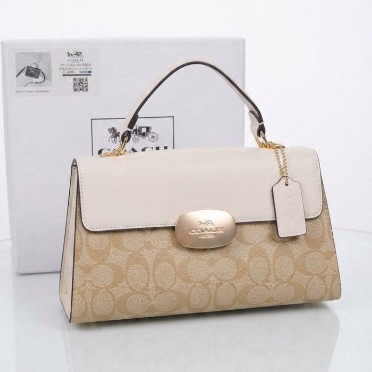 Coach Signature Monogram Top Handle Satchel