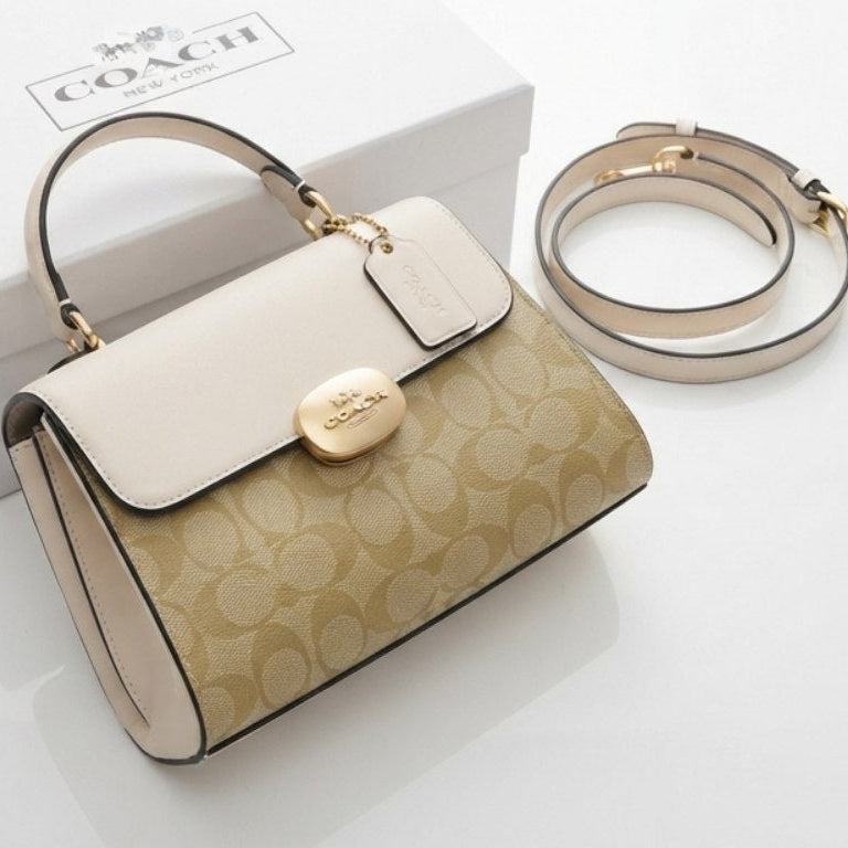 Coach Signature Monogram Top Handle Satchel