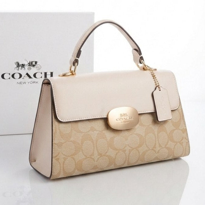 Coach Signature Monogram Top Handle Satchel