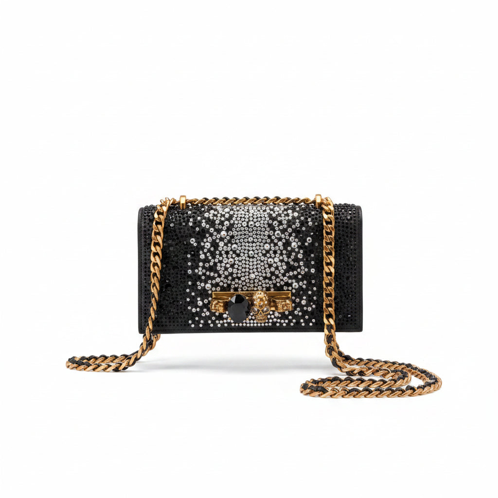Alexander McQueen Crystal Skull Knuckle Duster Clutch