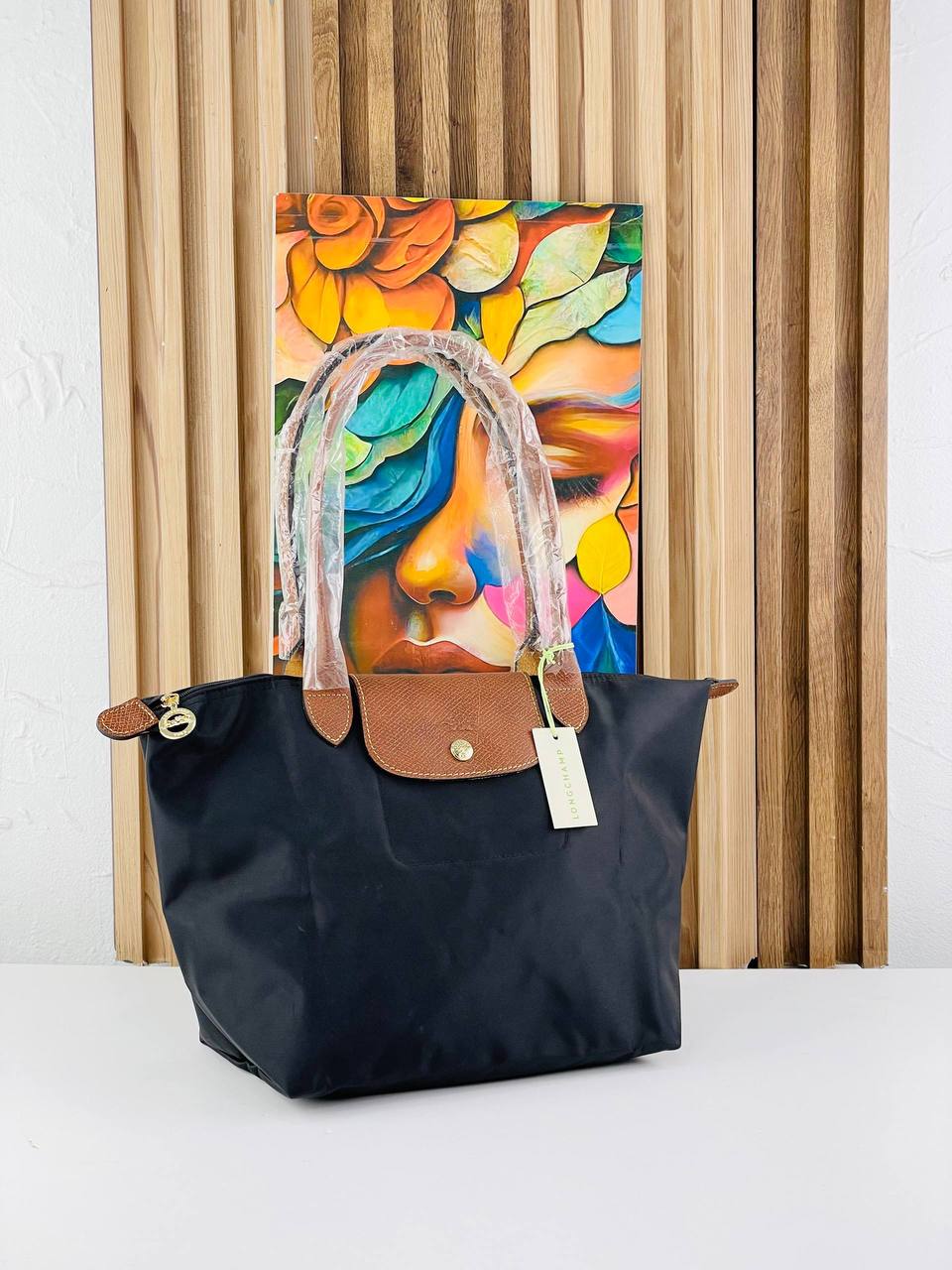 Longchamp Large Signature Nylon Tote Bag