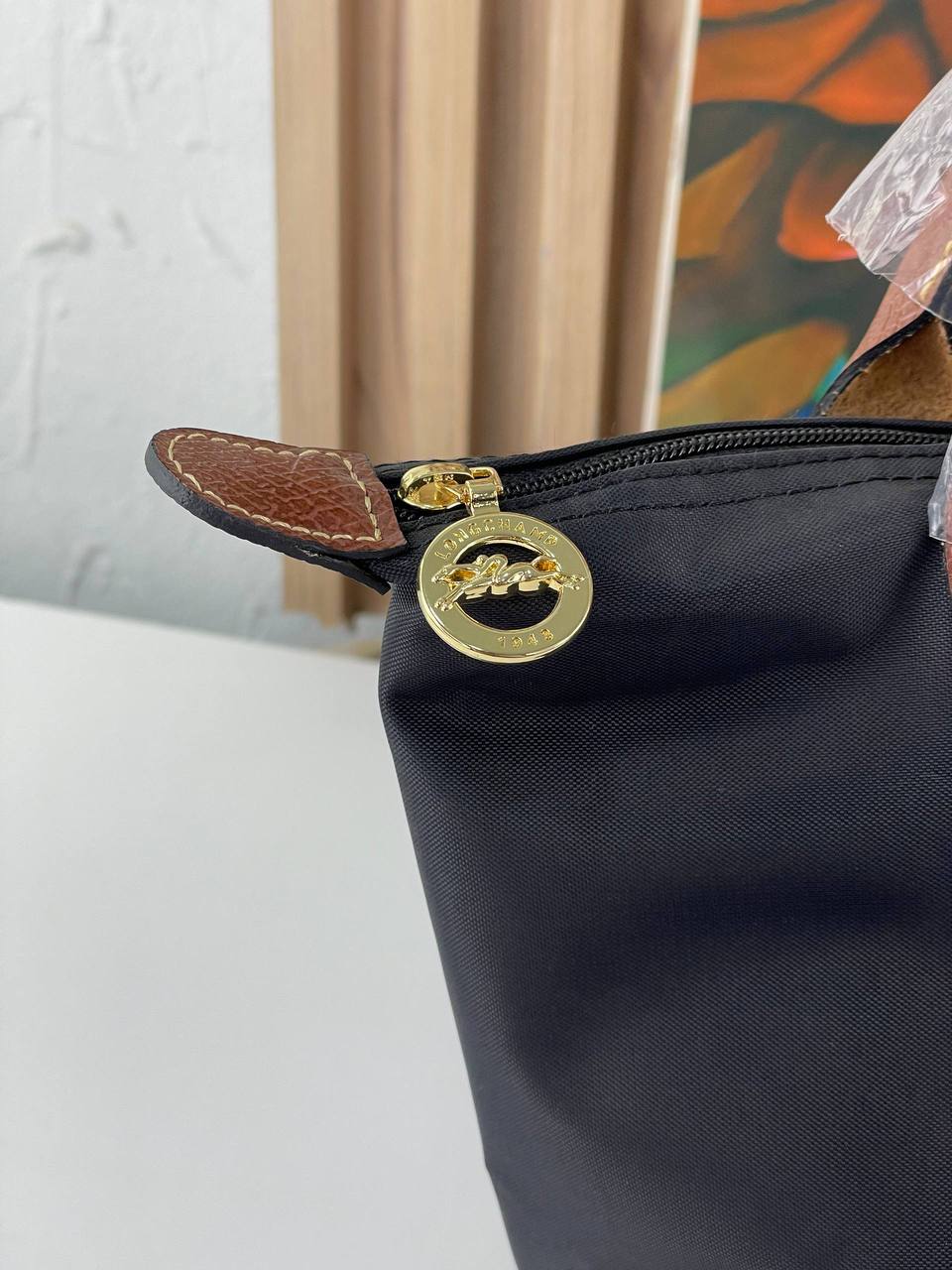 Longchamp Large Signature Nylon Tote Bag