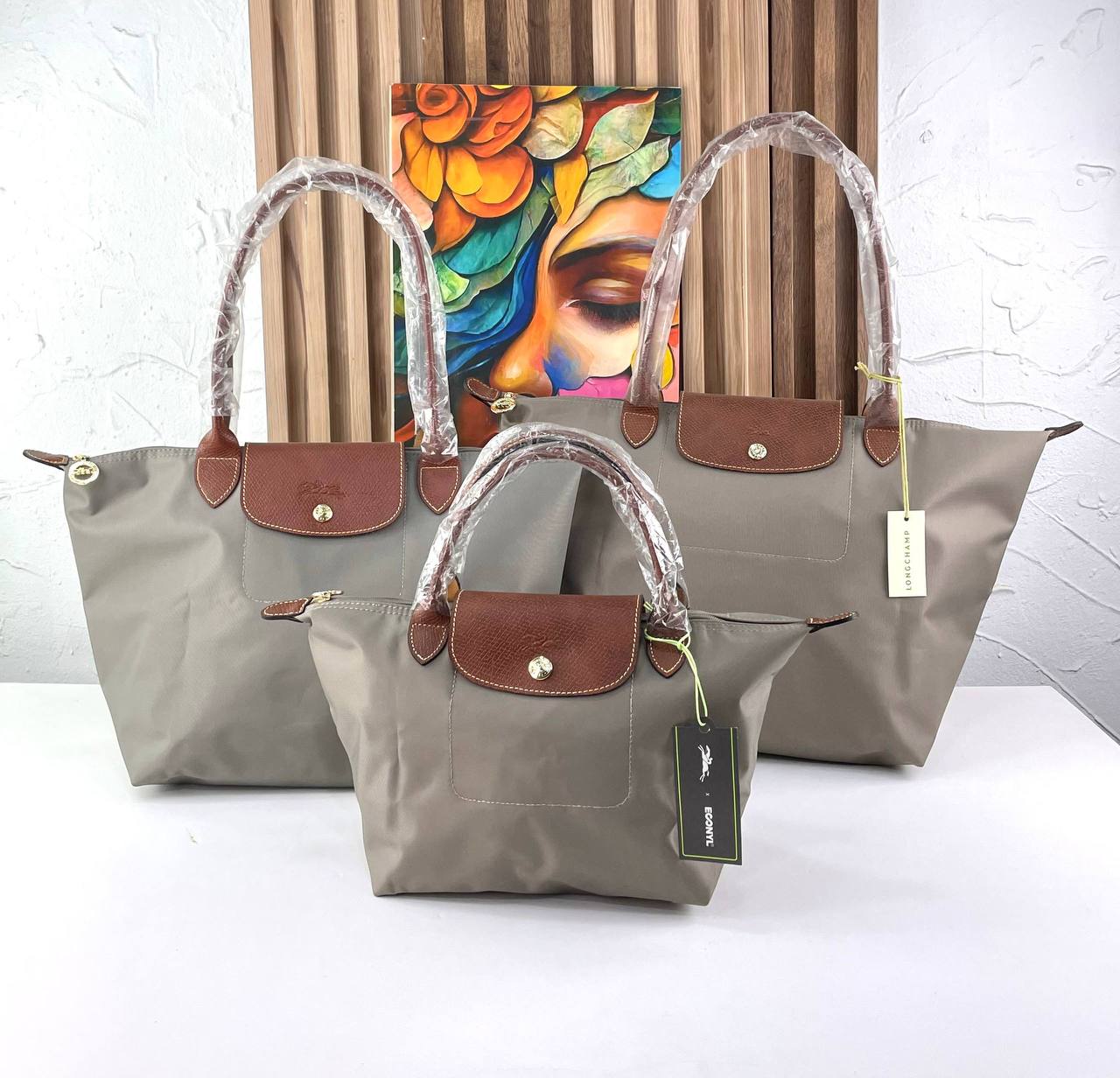 Longchamp Large Signature Nylon Tote Bag