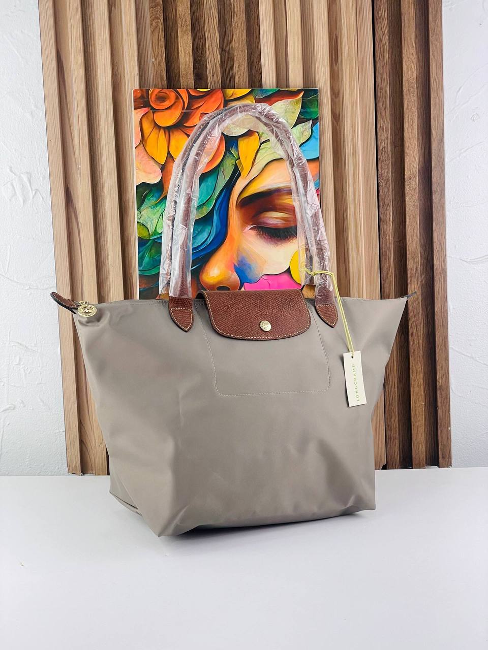 Longchamp Large Signature Nylon Tote Bag