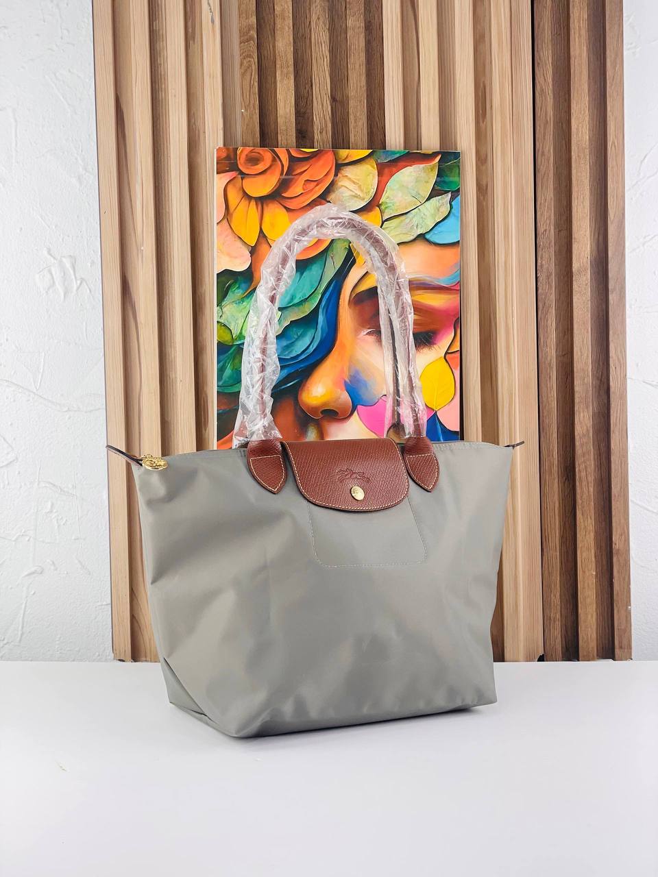 Longchamp Large Signature Nylon Tote Bag