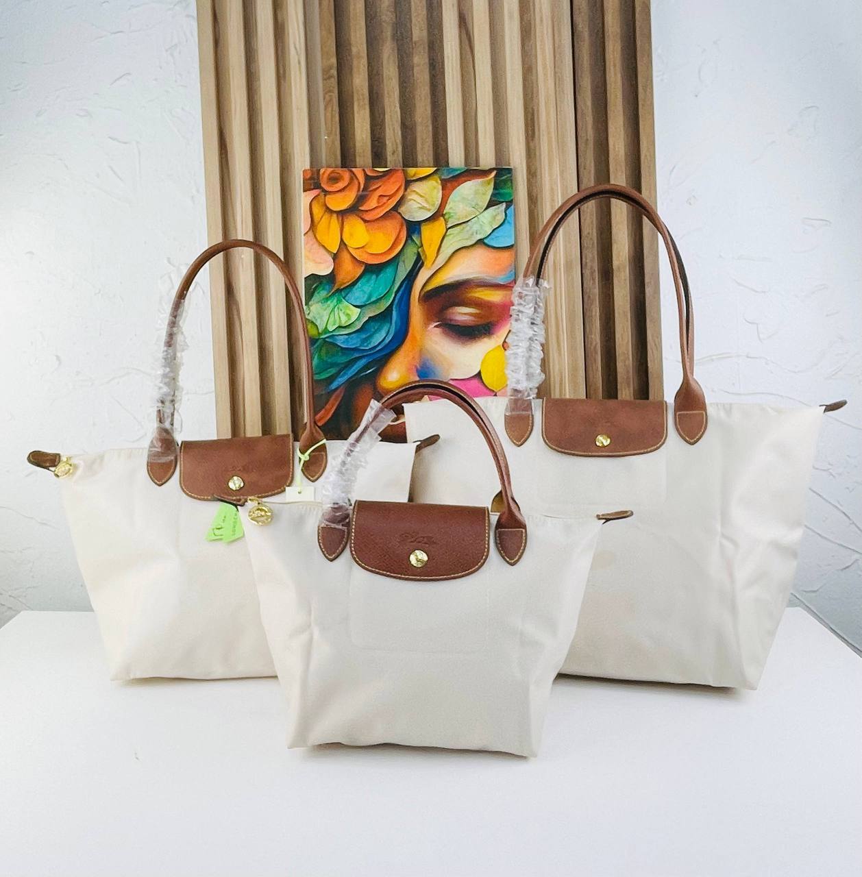 Longchamp Large Signature Nylon Tote Bag