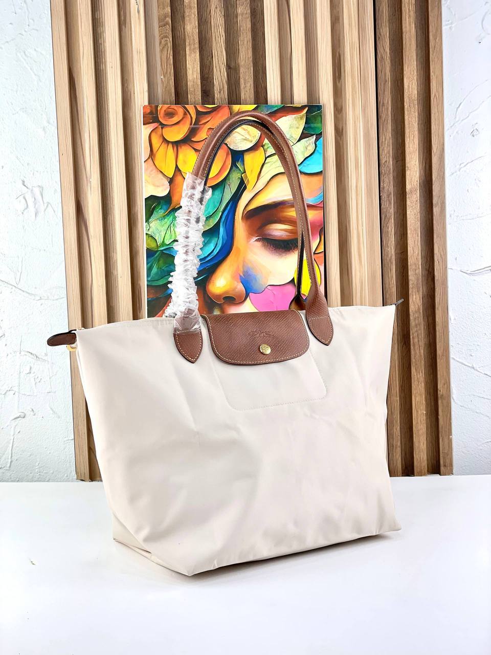Longchamp Large Signature Nylon Tote Bag