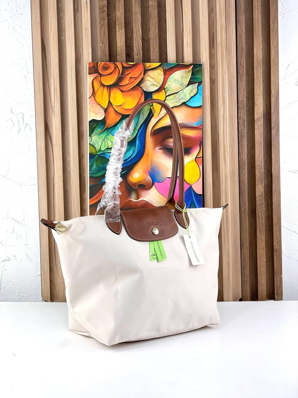 Longchamp Large Signature Nylon Tote Bag
