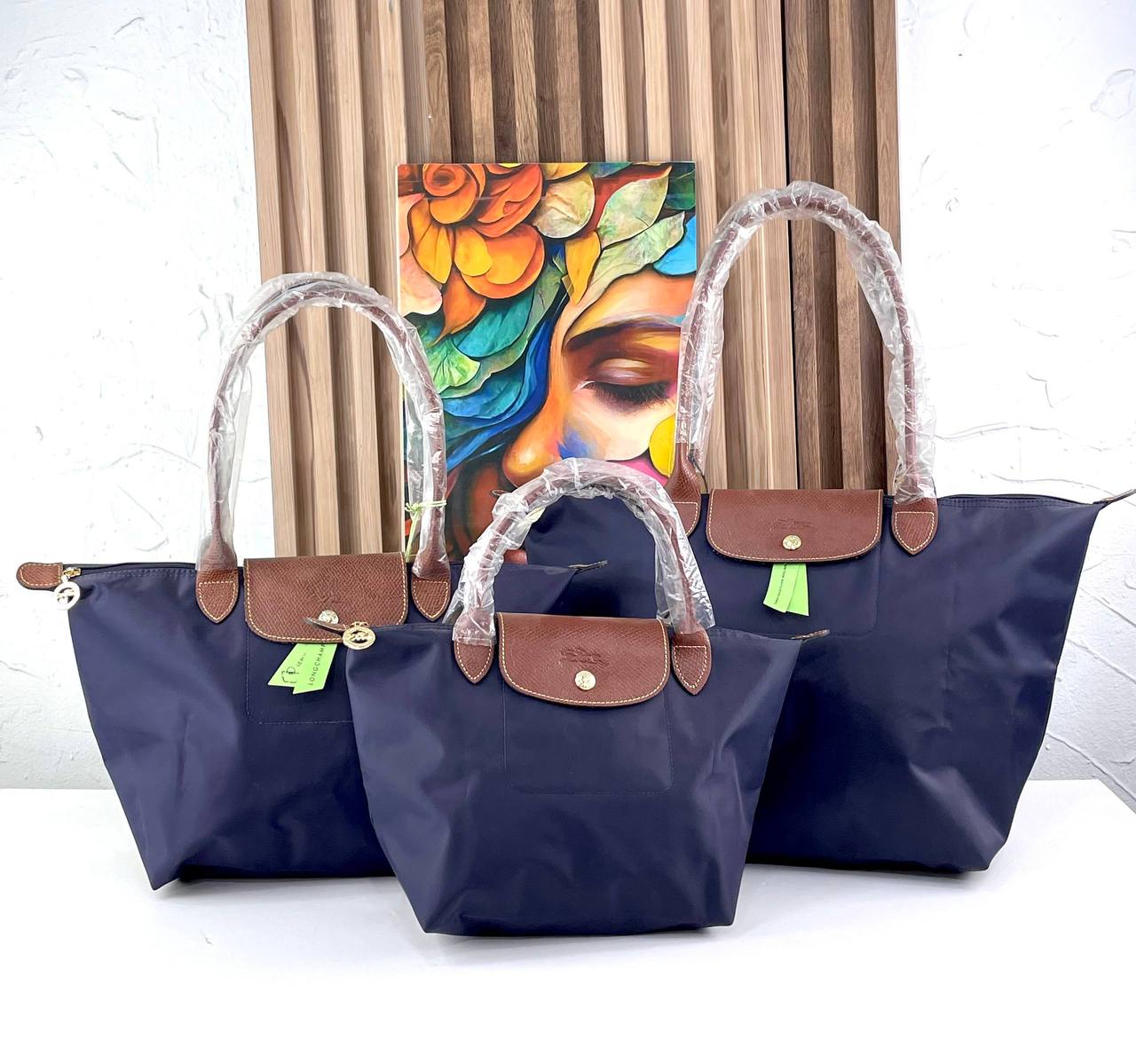 Longchamp Large Signature Nylon Tote Bag