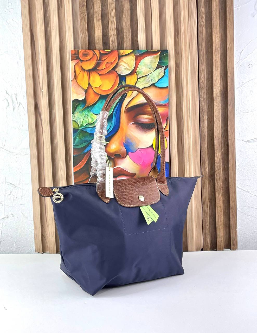 Longchamp Large Signature Nylon Tote Bag