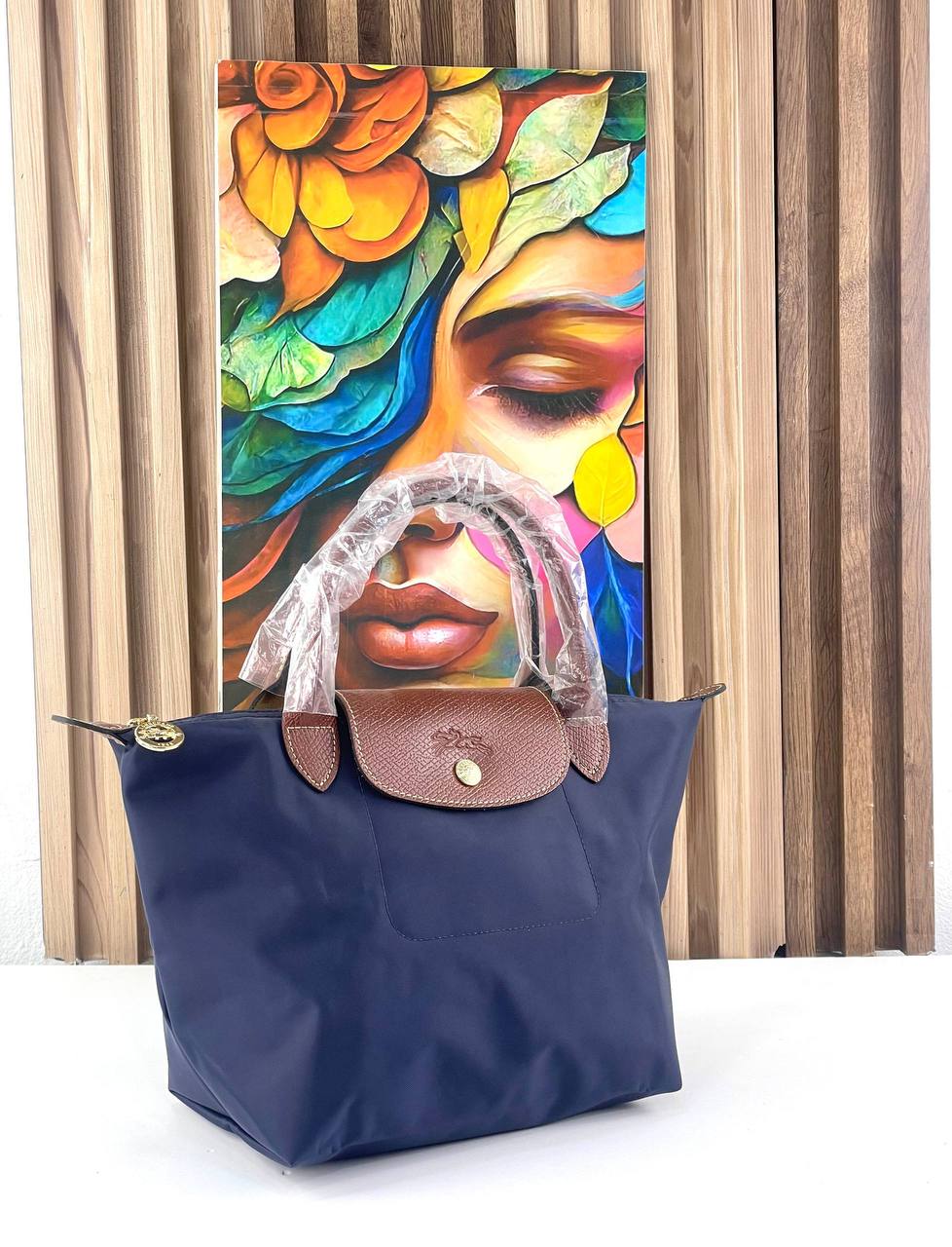 Longchamp Large Signature Nylon Tote Bag
