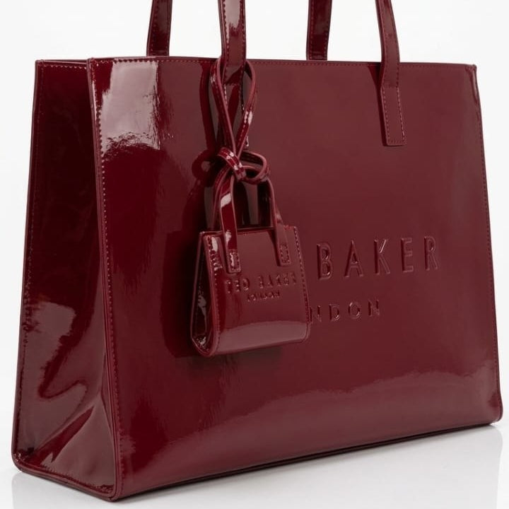 Ted Baker Mirror Patent Leather Tote with Mini Accessory
