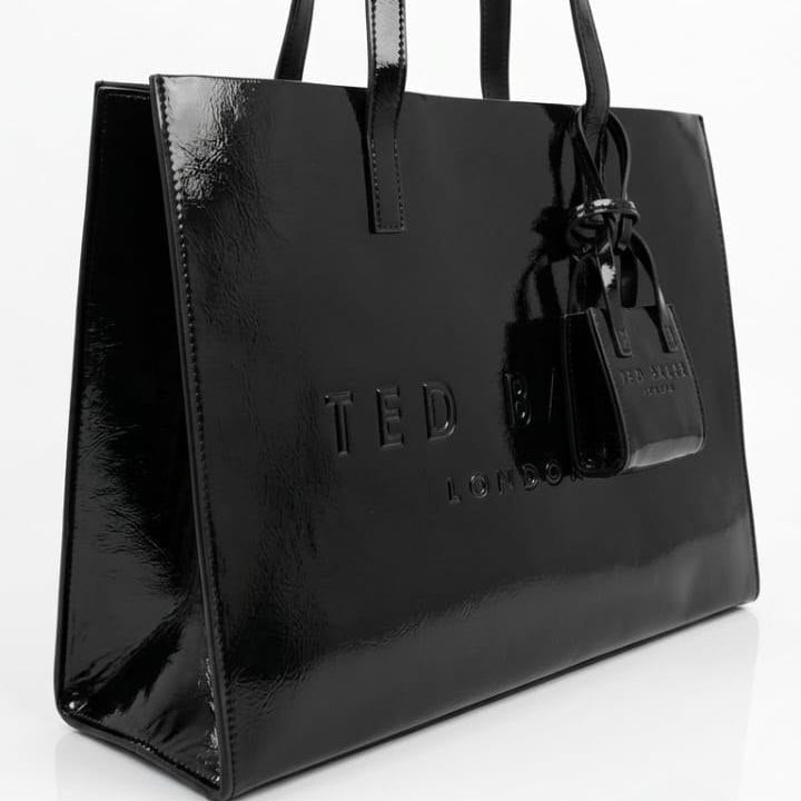 Ted Baker Mirror Patent Leather Tote with Mini Accessory