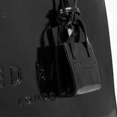 Ted Baker Mirror Patent Leather Tote with Mini Accessory