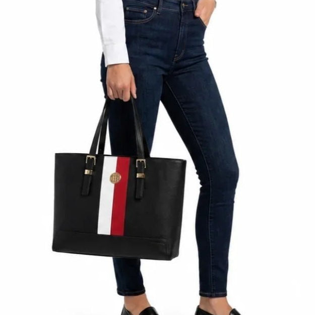 Tommy Hilfiger Signature Stripe Tote with Crossbody Strap