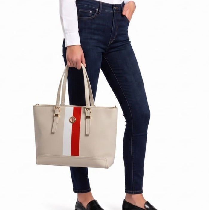 Tommy Hilfiger Signature Stripe Tote with Crossbody Strap