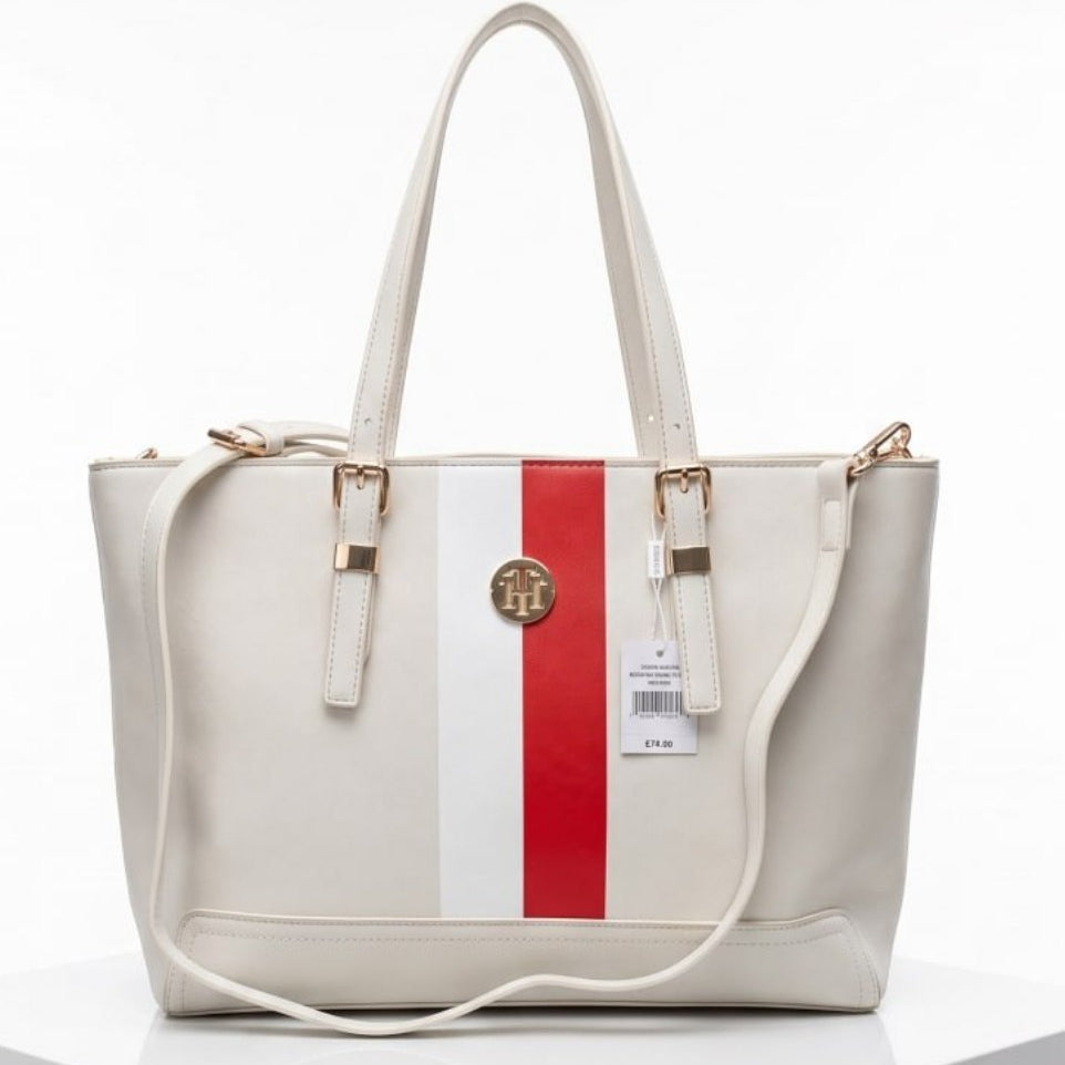 Tommy Hilfiger Signature Stripe Tote with Crossbody Strap