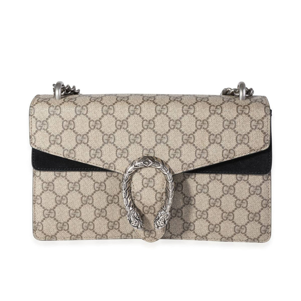 Gucci Dionysus GG Supreme Canvas Shoulder Bag with Tiger Closure