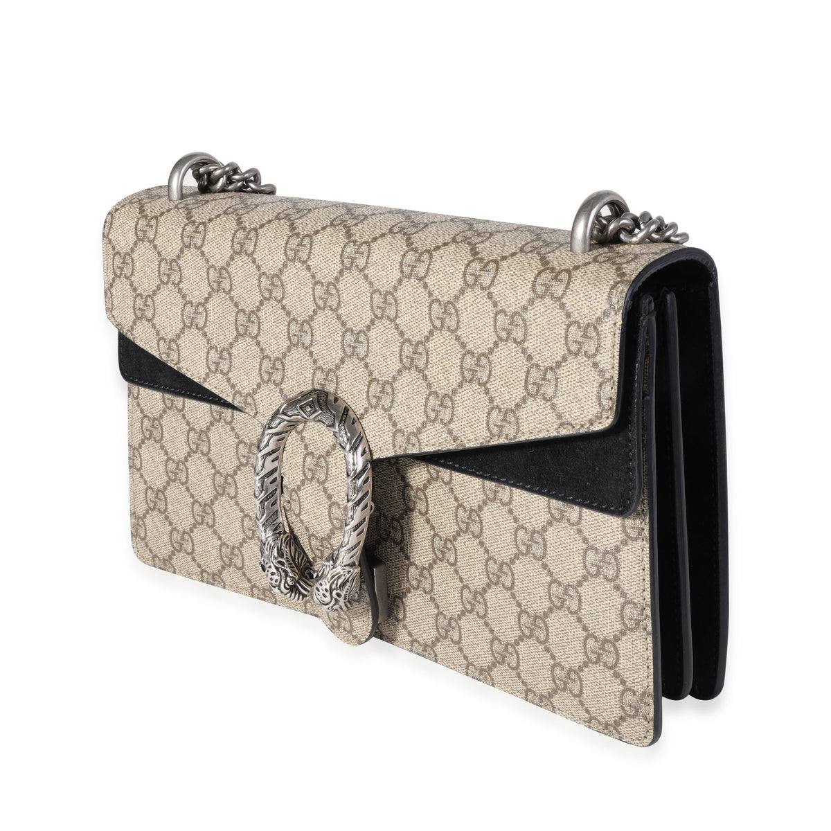 Gucci Dionysus GG Supreme Canvas Shoulder Bag with Tiger Closure