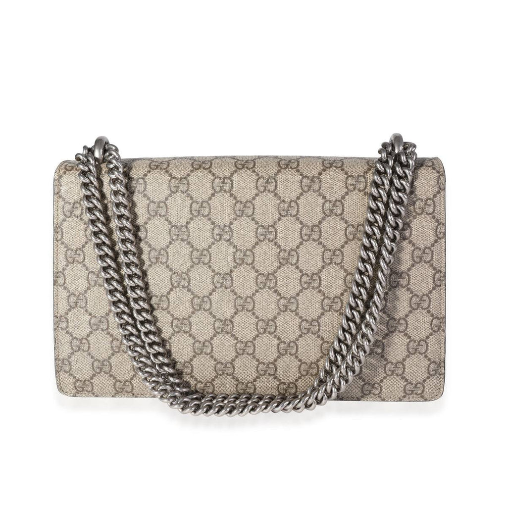 Gucci Dionysus GG Supreme Canvas Shoulder Bag with Tiger Closure