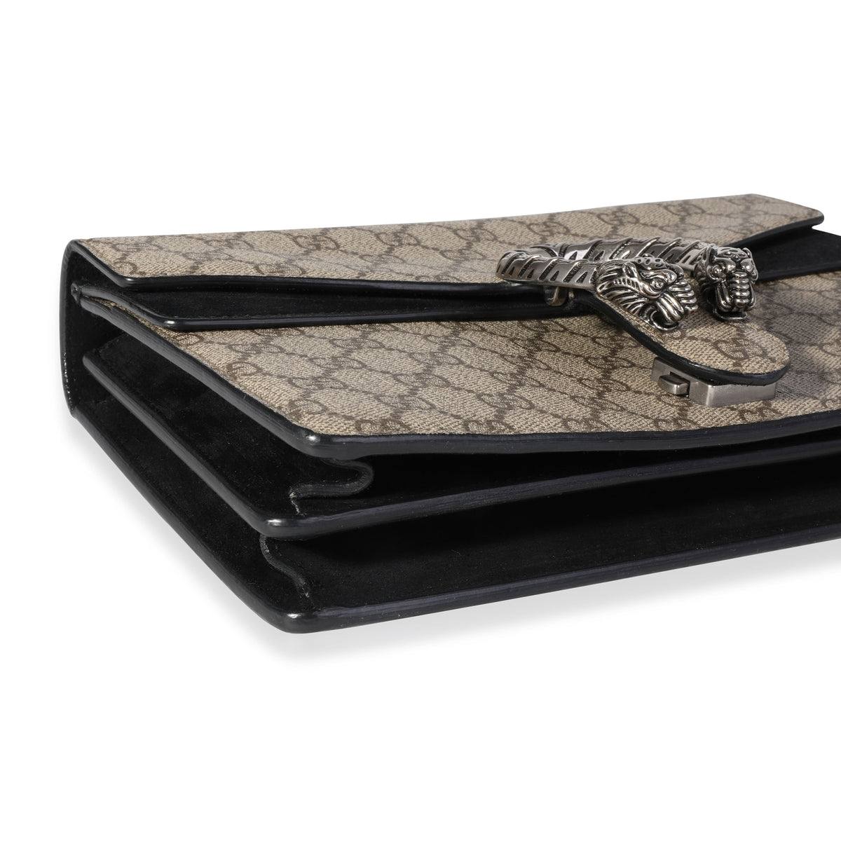 Gucci Dionysus GG Supreme Canvas Shoulder Bag with Tiger Closure