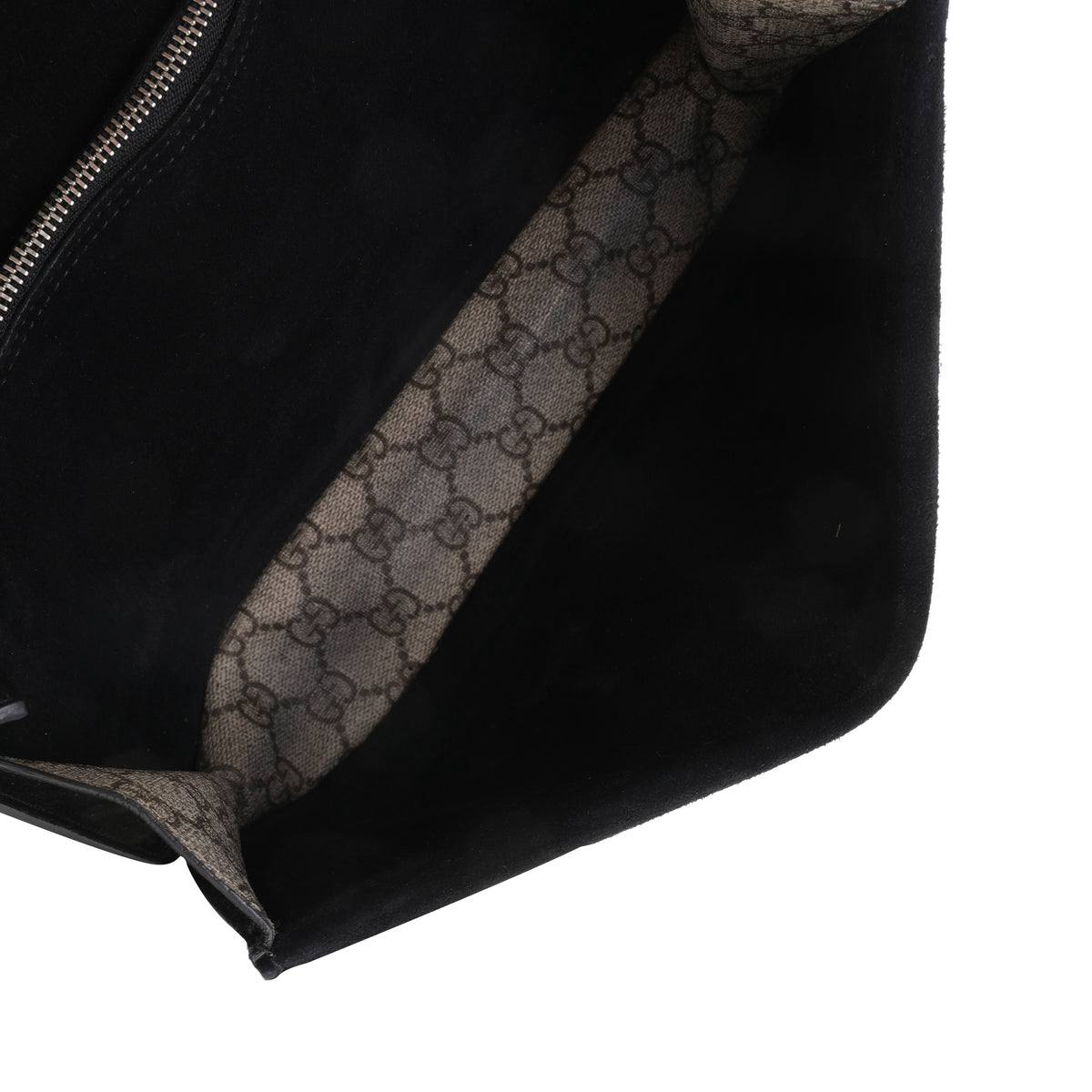 Gucci Dionysus GG Supreme Canvas Shoulder Bag with Tiger Closure