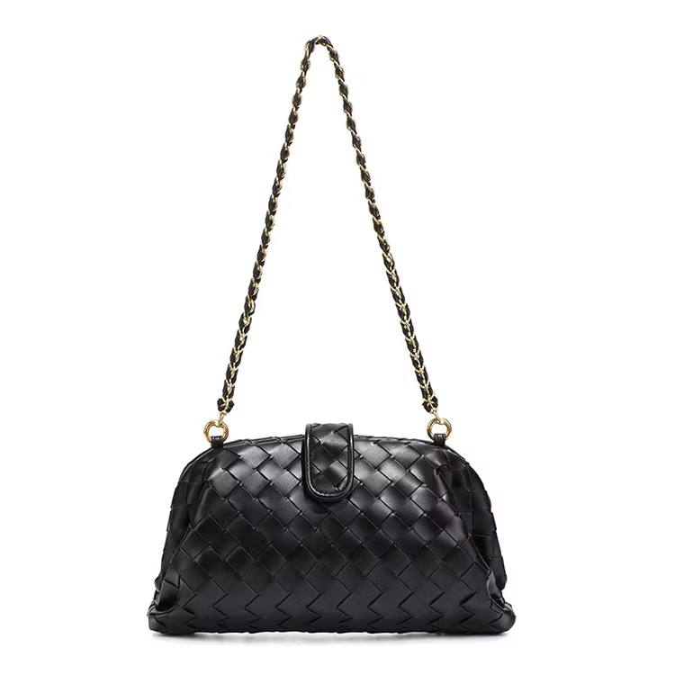 Woven Texture Chain Strap Handbag