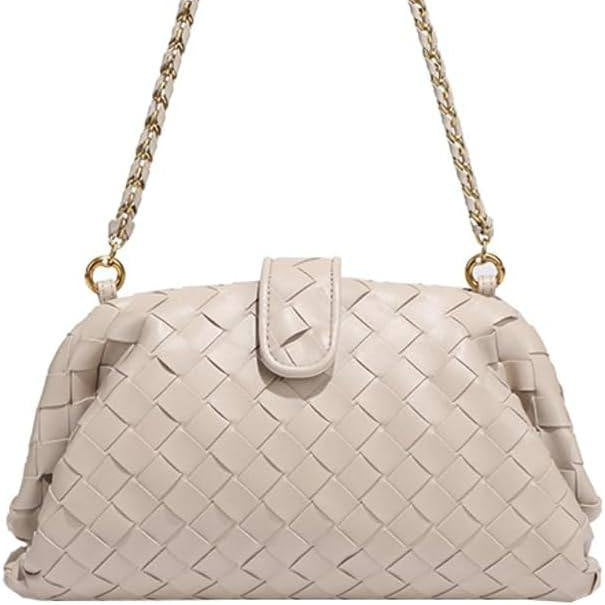 Woven Texture Chain Strap Handbag