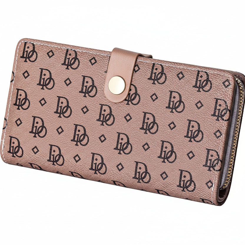 Patterned Bi-Fold Wallet: Classic Brown & Black 💼🤎🖤
