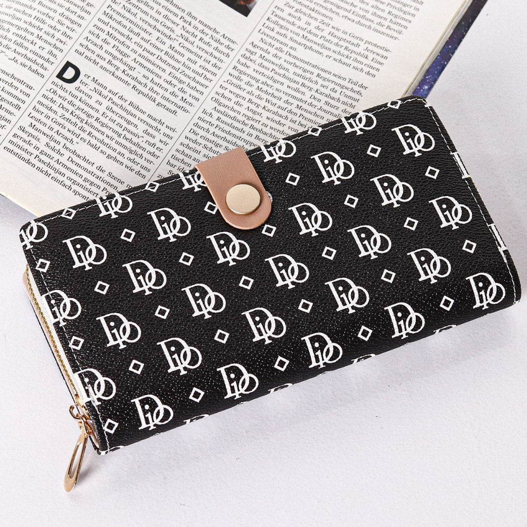 Patterned Bi-Fold Wallet: Classic Brown & Black 💼🤎🖤