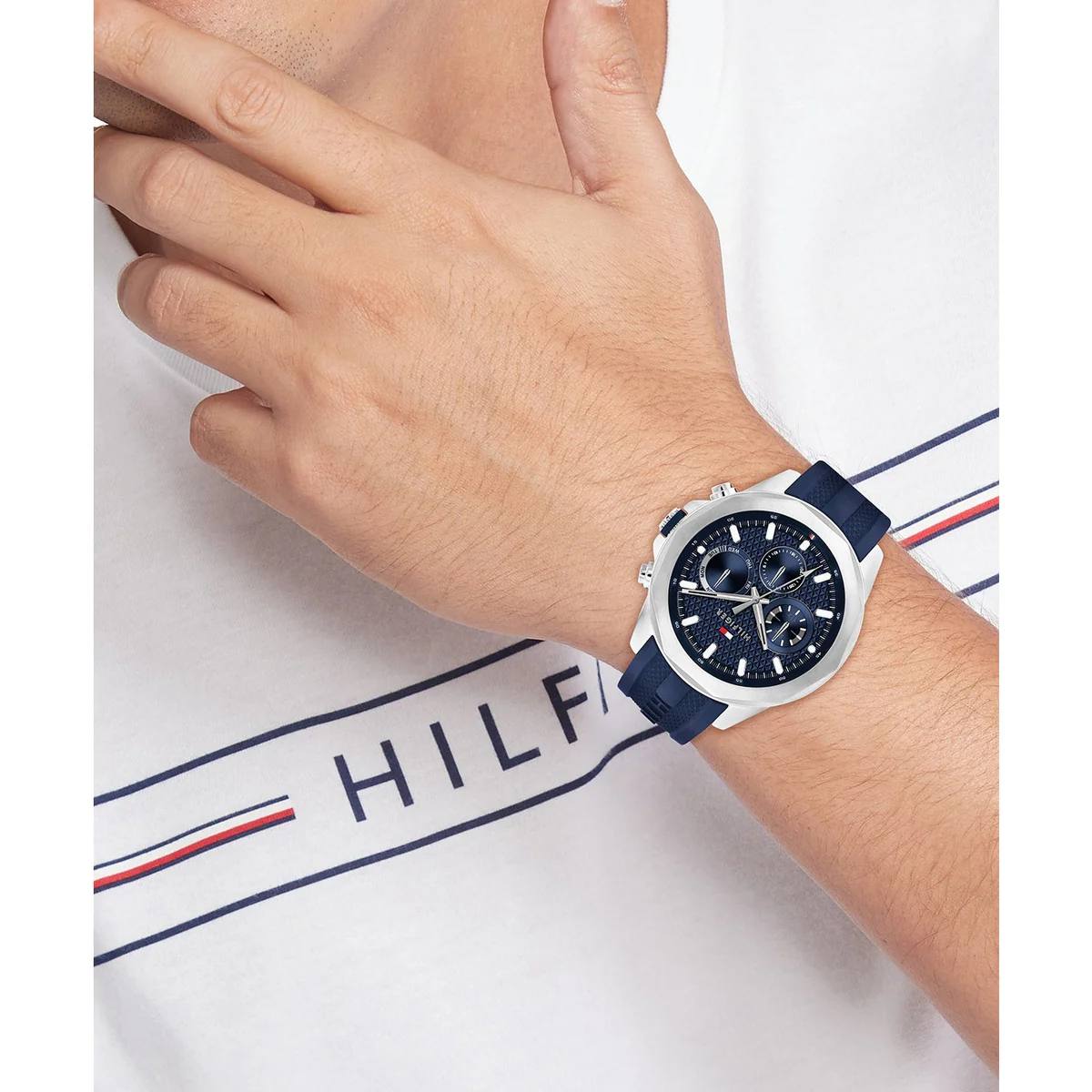 Tommy Hilfiger Blue & Silver Stainless Steel Watch ⌚💙