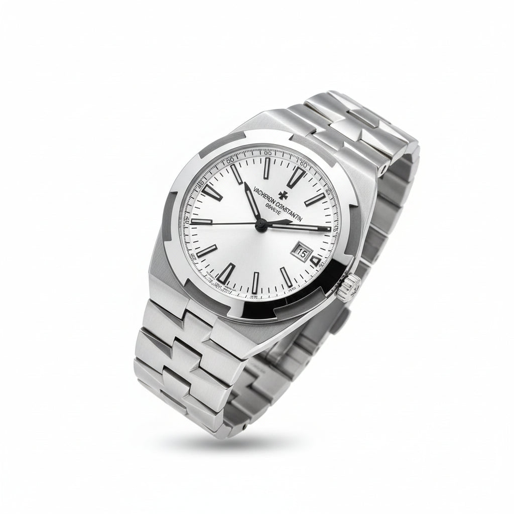 Steel Symphony: Blue & Silver Men's Watch ⌚🔵✨