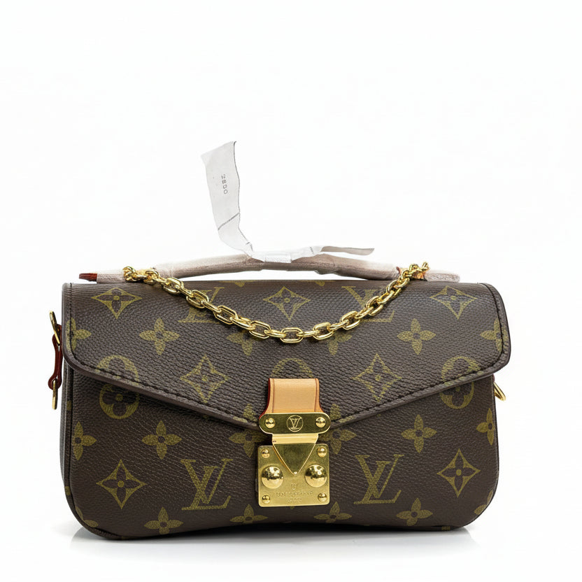 Louis Vuitton Monogram Pochette Métis East West with Gold Chain 👜✨🤎