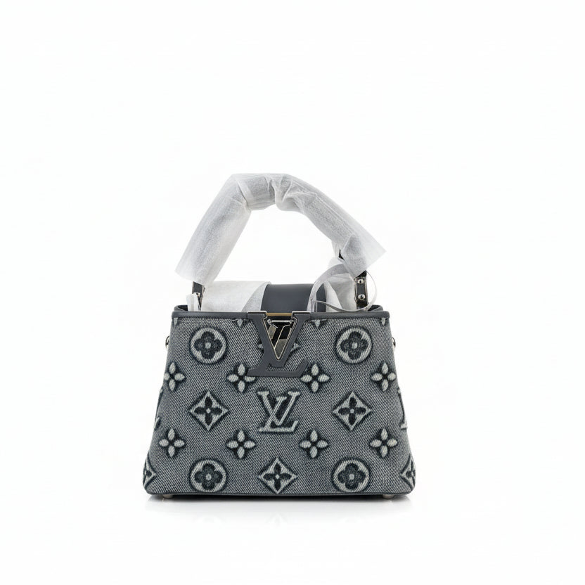 Louis Vuitton Capucines BB Monogram Denim Top Handle Bag 👜💙✨