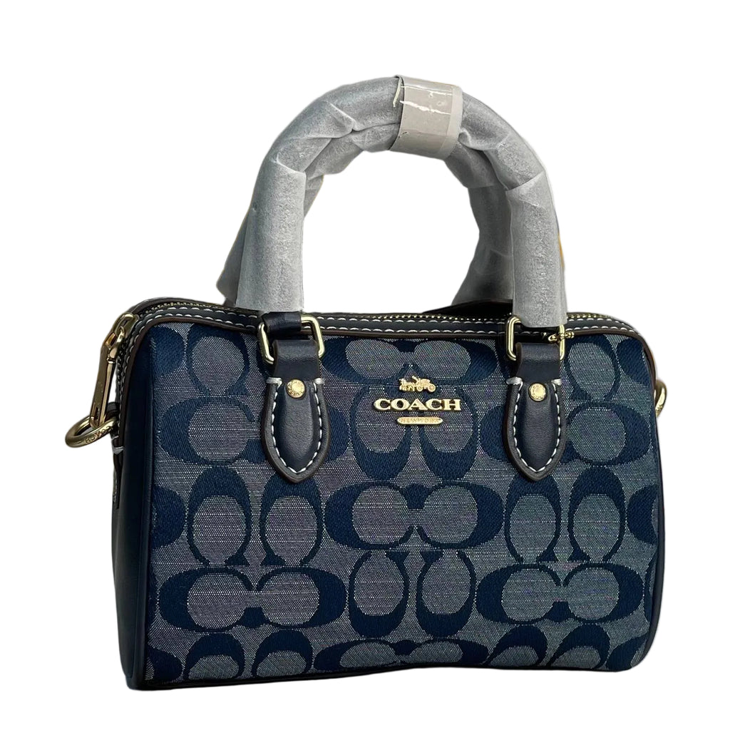 Coach Signature Denim Micro Rowan Satchel Bag 👜✨💙