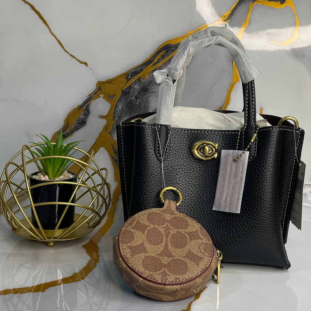Coach Signature Canvas Tote with Detachable Circular Coin Purse 👜✨🤎