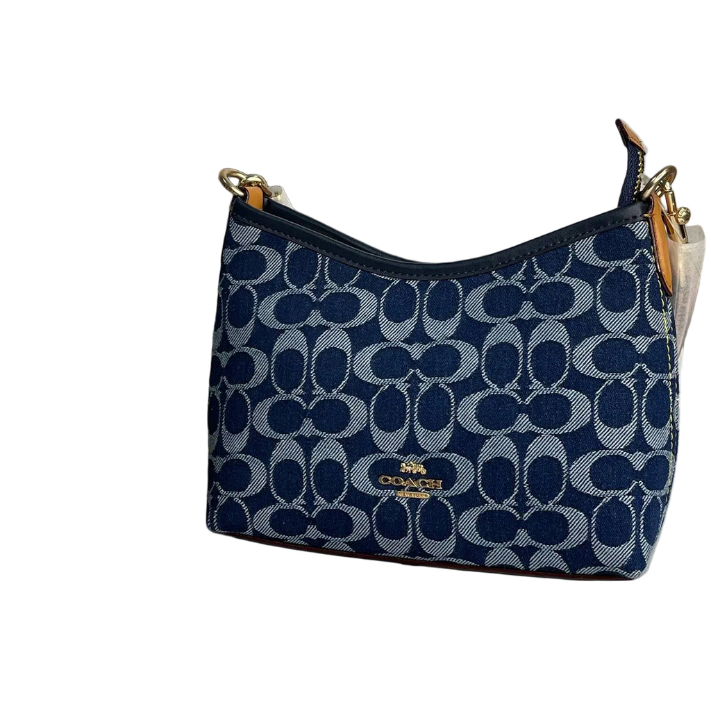 Coach Signature Denim Mini Hobo Bag with Gold-Tone Hardware 👜💙✨