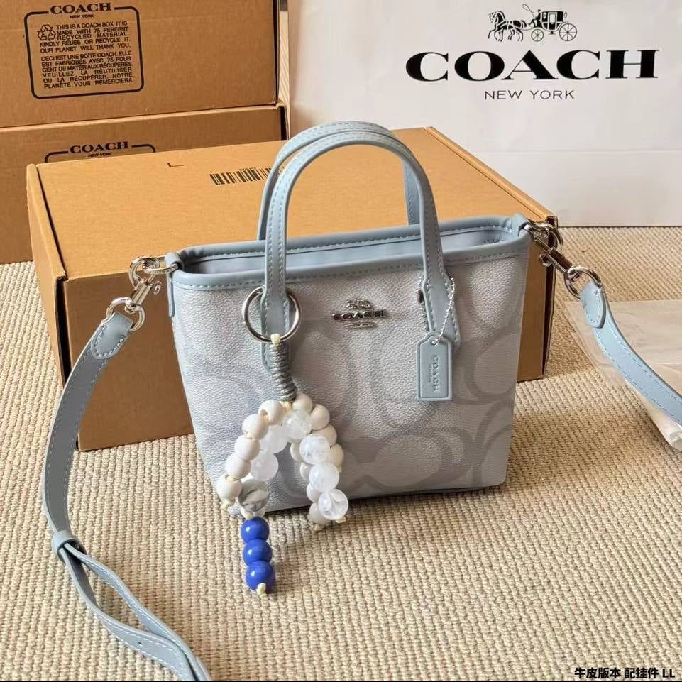 COACH Beige & Brown Satchel Bag 👜✨