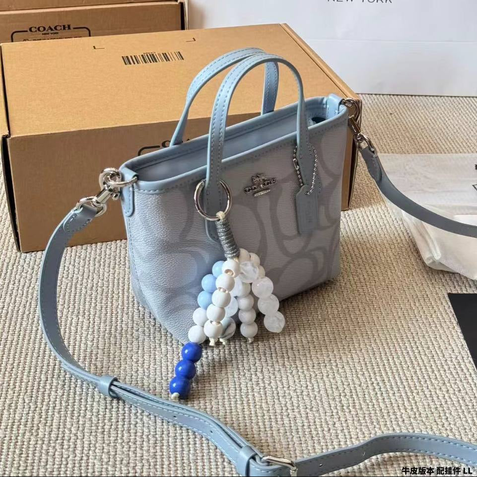 COACH Beige & Brown Satchel Bag 👜✨