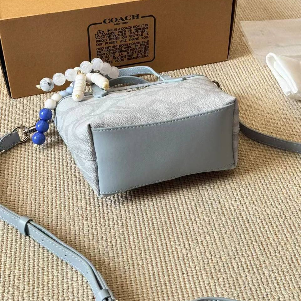 COACH Beige & Brown Satchel Bag 👜✨