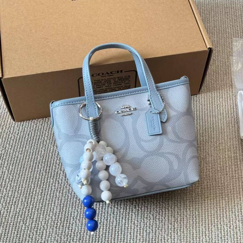COACH Beige & Brown Satchel Bag 👜✨