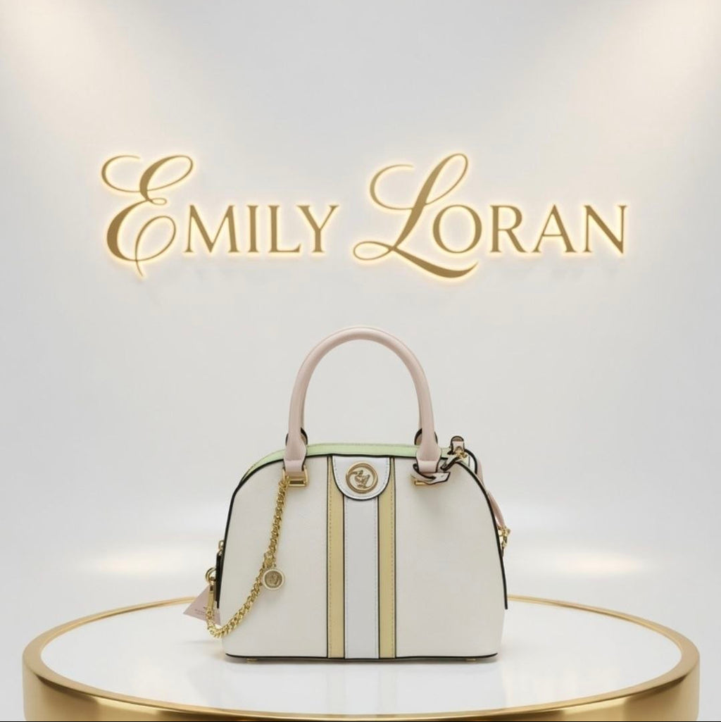 Emily Loran Floral Dome Handbag with Matching Mini Pouch 🌸👜