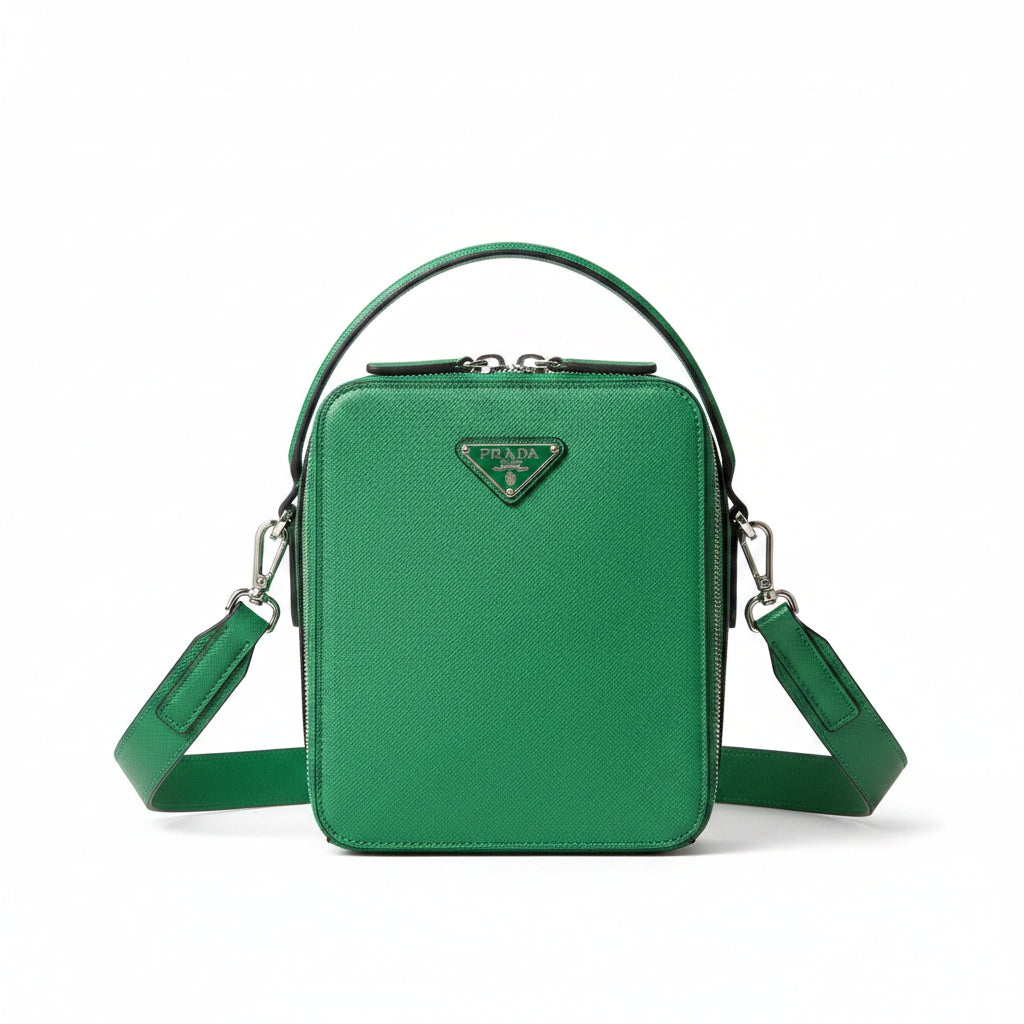 Prada Style Green Structured Crossbody Bag 💚👜